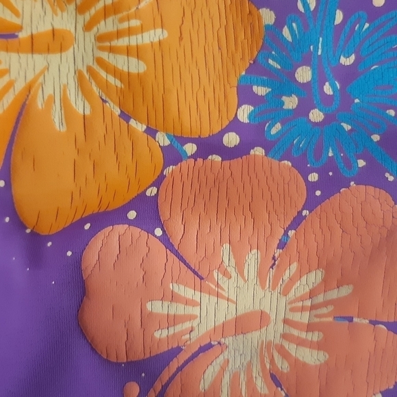 Girls size M 10-12 swim top rash guard short sleeve UV protection purple - Picture 4 of 5